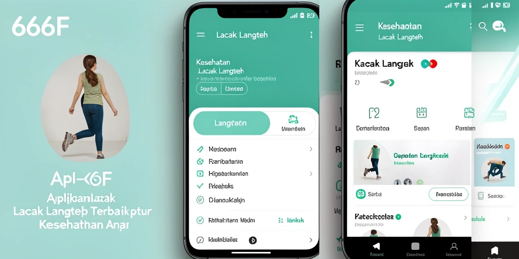 Screenshot utama 666F menampilkan data langkah dan grafik kemajuan.