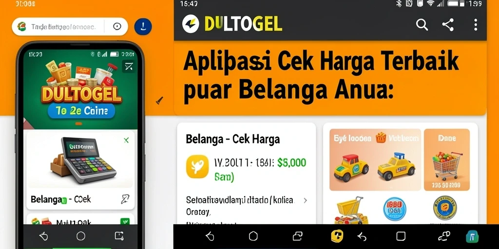 Antarmuka DULTOGEL menampilkan fitur Cek Harga secara jelas dan informatif.