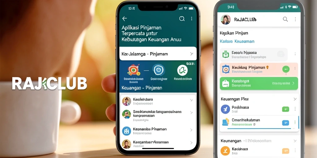 Antarmuka aplikasi RAJACLUB yang user-friendly dan menarik.