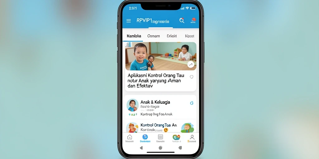 Antarmuka RPVIP1 menampilkan dashboard kontrol orang tua yang intuitif.