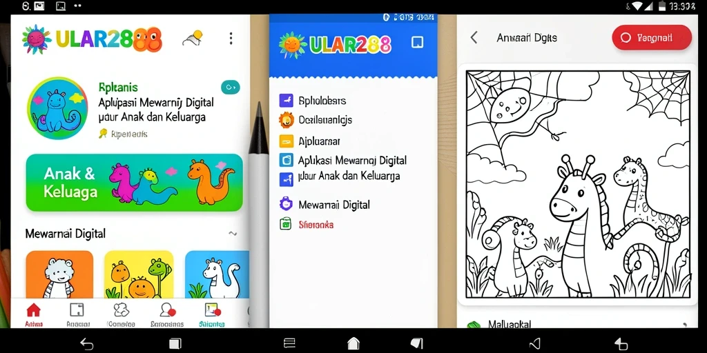 Antarmuka ULAR288 yang menarik dan fungsional untuk Mewarnai Digital.